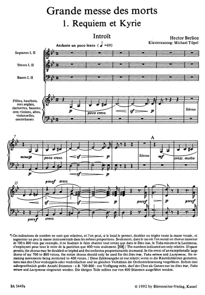 BERLIOZ HECTOR - REQUIEM - PIANO