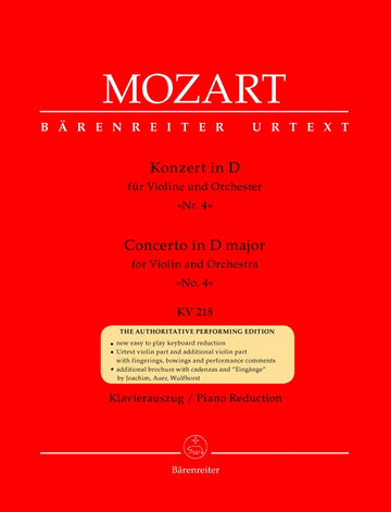 Moz W.A. - Concerto En Re Majeur N°4 Kv 218 - Violon Piano