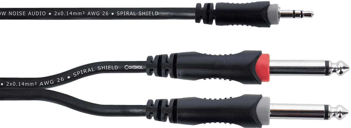 Y-Kabel Stereo-Mini-Klinke / 2 Mono-Klinken 5 M