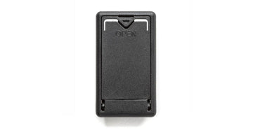 Schwarzes Batteriefachgehäuse