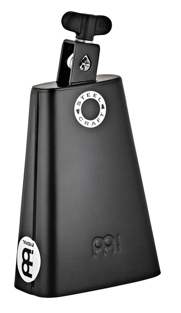 7" Steel Craft Line Cowbell Black Powder Coated Big Mouth Low Pitch