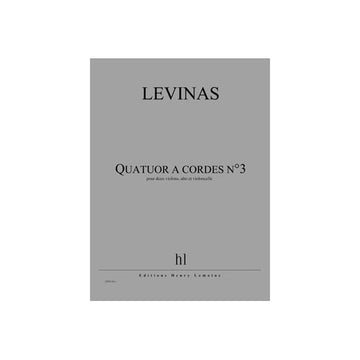 Levinas - Quatuor À Cordes N°3 (Par 4Ex) Po - 2 Violons Alto Et Violoncelle