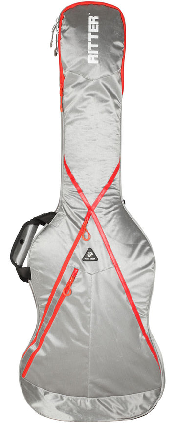 E-Bass-Tasche Grau & Rot