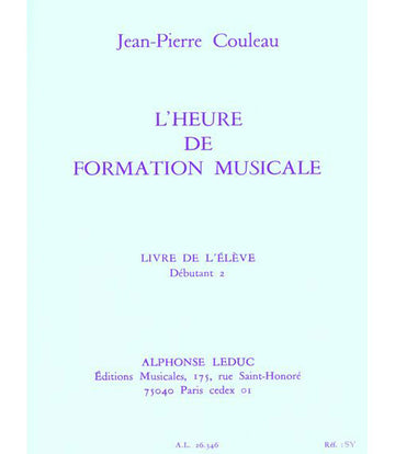Couleau JEAN-pierre - L'heure De Formation Musicale D2 (eleve)