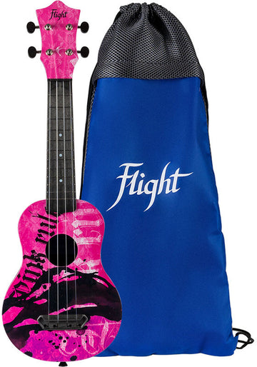 Ultra Travel Soprano Ukulele - Pink Rules -