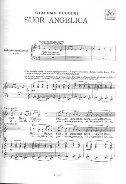 PUCCINI G. - SUOR ANGELICA - CHANT ET PIANO