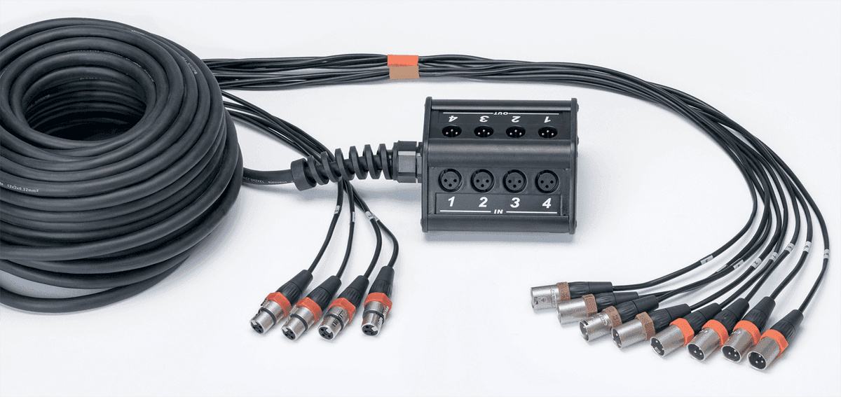 Stagebox 8 Eingänge 4 Ausgänge XLR-Kabel 15 M