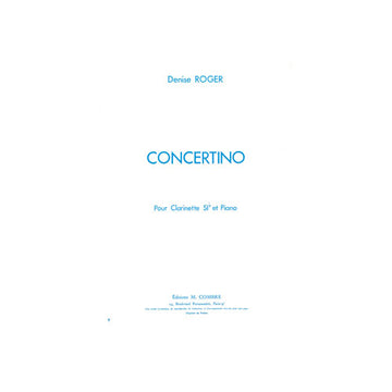 Roger - Concertino Clarin/orch. Cordes - Klarinette und Klavier (Bearbeitung)