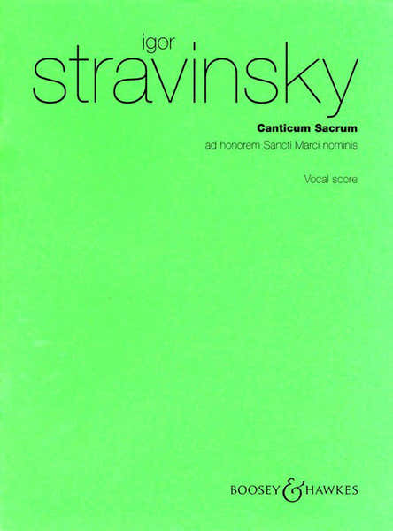 Stravinsky Igor - Cicum Sacrum - Soloists Mixed Choir And Orchestra