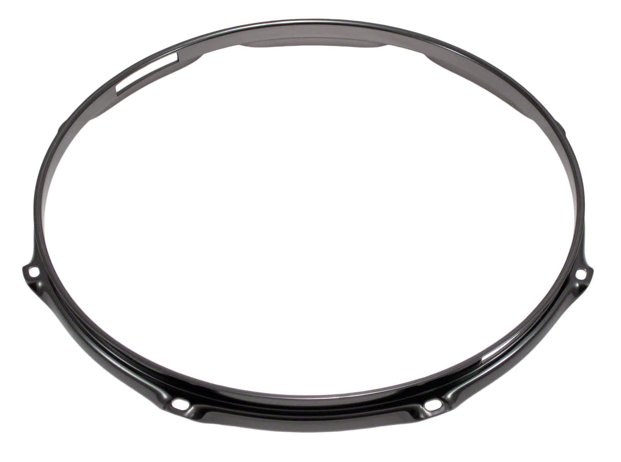 H23-14-8S-BK - 14" SPANNREIFEN SNAREUNTERSEITE 8-LOCH SCHWARZE SUPER DREIFACHE FLANSCH 2.3MM