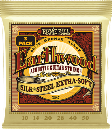 CORDES EARTHWOOD 80/20 BRONZE SILK&STEEL EXTRA SOFT 10-50 - PACK DE 3
