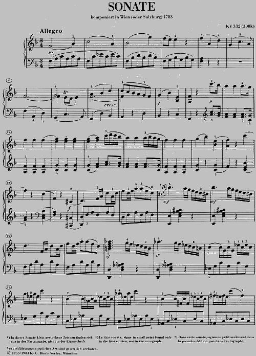 Mozart W.a. - Piano Sonata F Major K. 332 (300K)