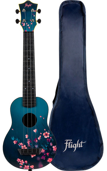 Flight: TUSL32 Long Neck ABS Travel Uke - Sakura -