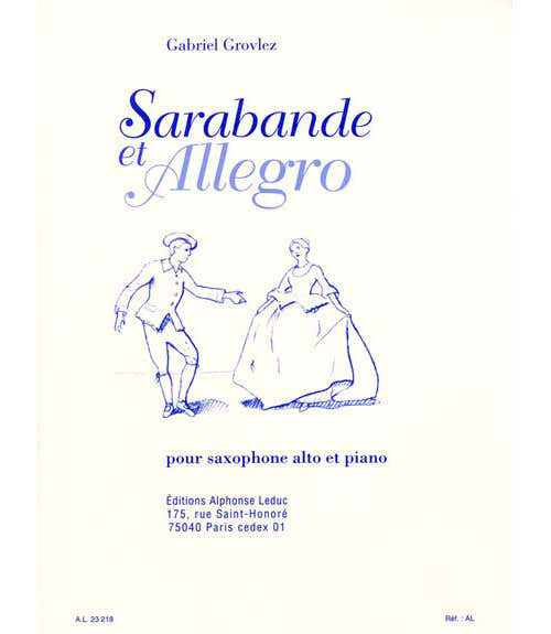 Grovlez Gabriel - Sarabande et Allegro - Saxophone & Piano