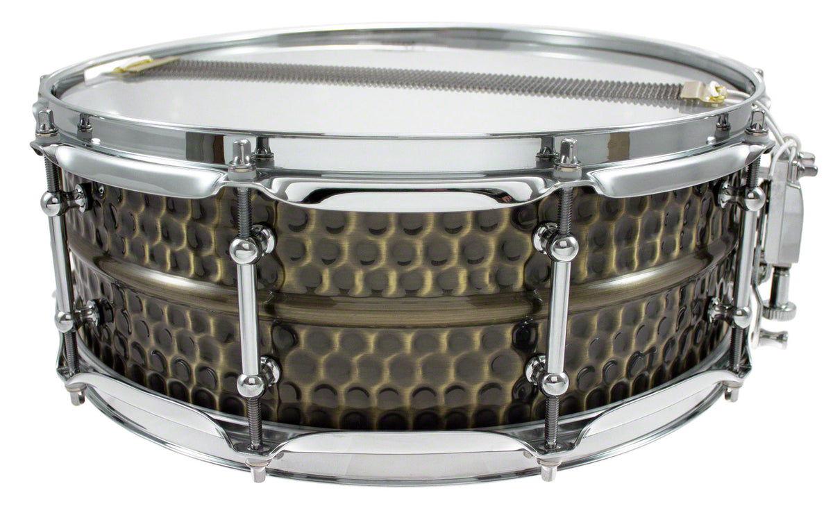 BKH-5014SH - BLACK DAWG 14" X 5" SNARE DRUM - HAMMERED BRASS SHELL