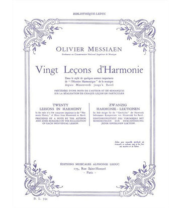 MESSIAEN OLIVIER - 2 LEÇONS D'HARMONIE