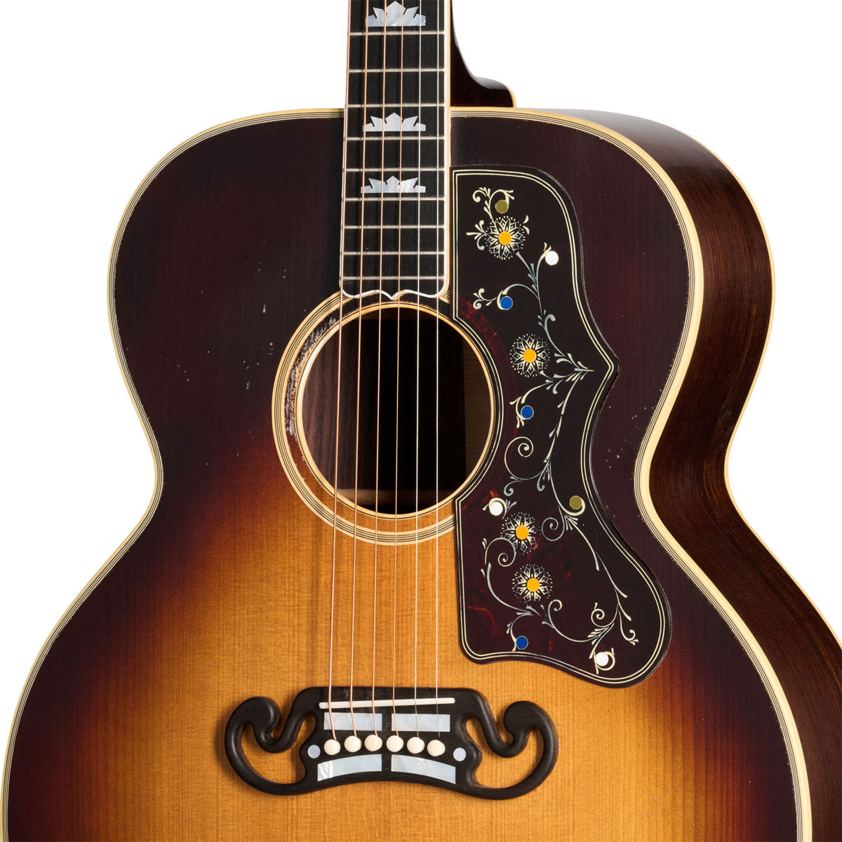 SJ-200 Vorkriegs-Palisander Murphy Lab leicht gealtert verblasstes Vintage Sunburst