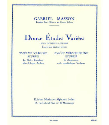 Masson G. - 12 Etudes Variees - Trombone