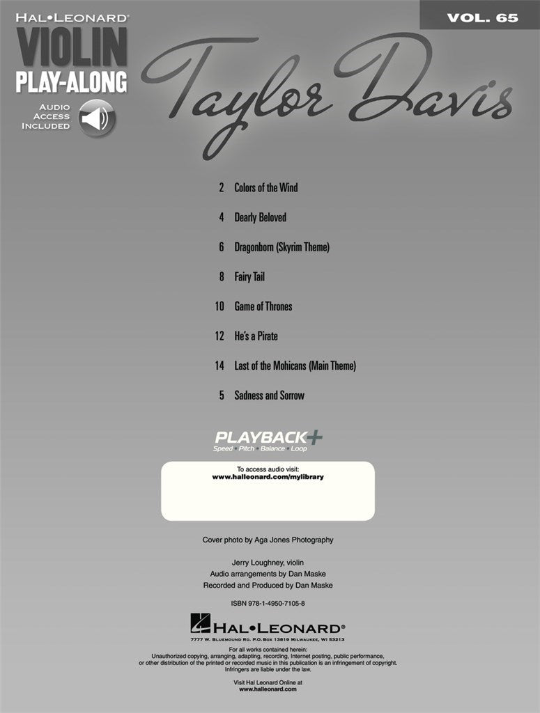 Taylor Davis - Violin Play Along Vol.65
