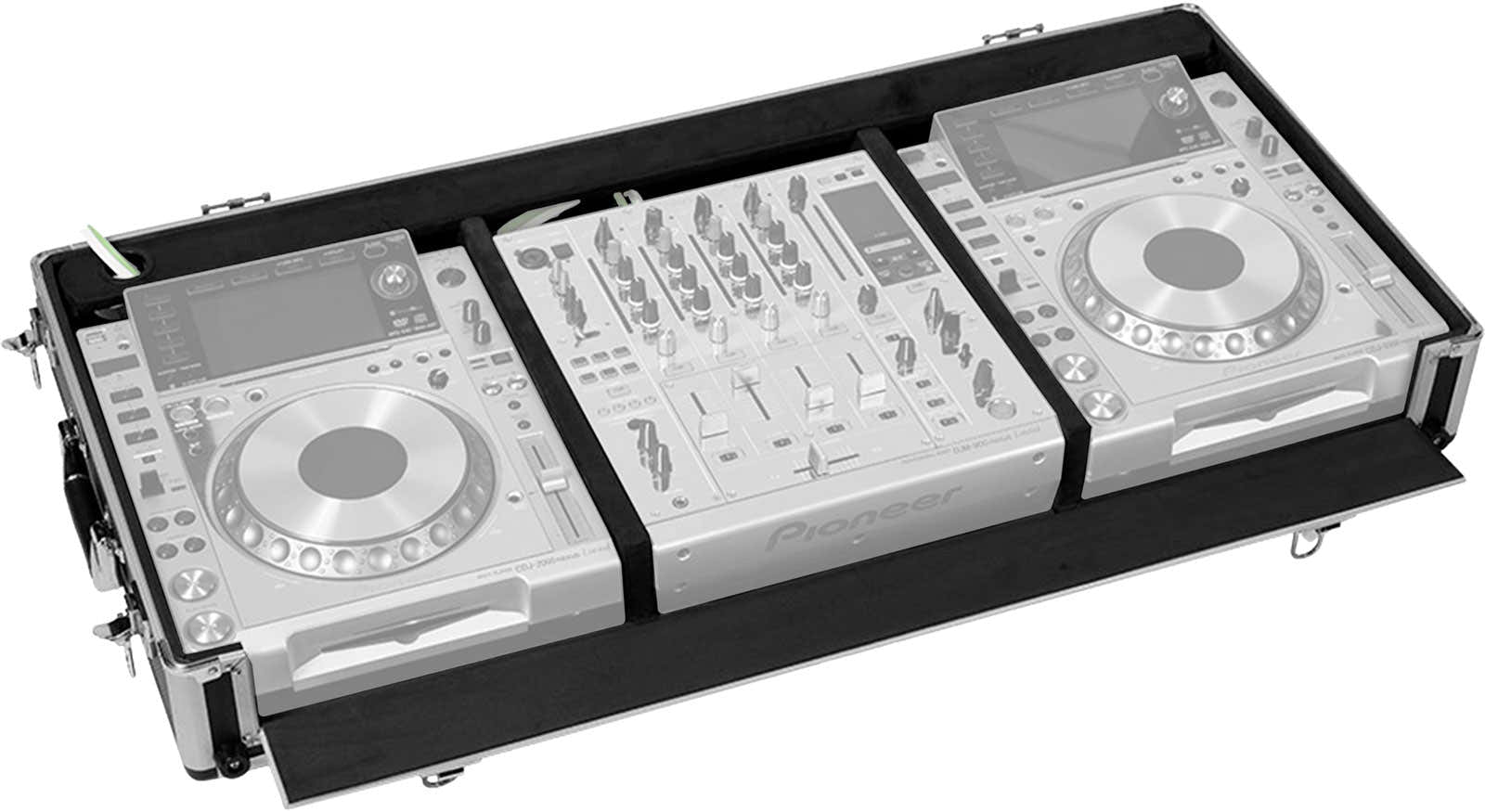 Koffer für Regie 12'' XDJ1000 MKII und DJM750 W Silber