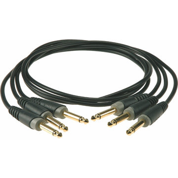 PP-JJ0015 3 PC. PEDAL PATCHER BLACK 15CM JACK 2P./JACK 2P. GOLD
