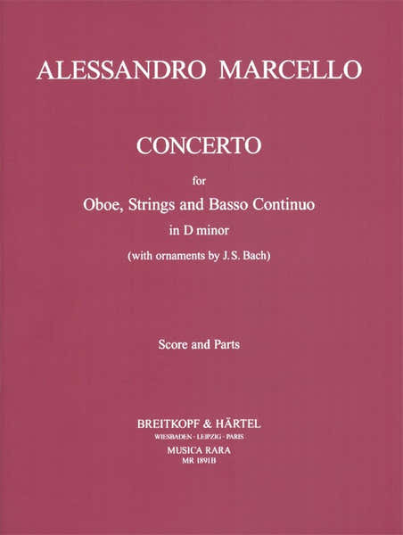 Marcello A. - Concerto In D-moll - Conducteur + Parties
