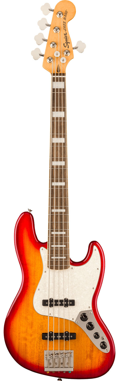 Classic Vibe Active '70s Jazz Bass V LRL White PLPG Sienna Sunburst