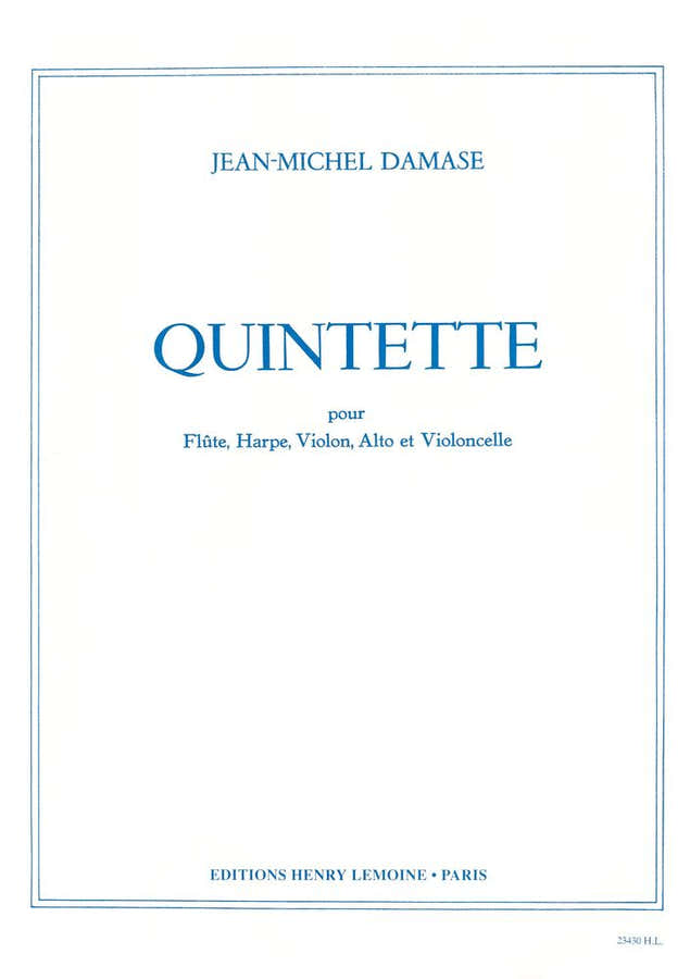 Damase Jean-Michel - Quintette Op.2 - Flute He Violon Alto Violoncelle
