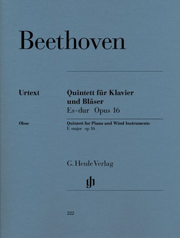 Beethoven L.V. - Piano Quintet E Flat Major Op. 16 (Version For Wind Instruments) For Piano Oboe C