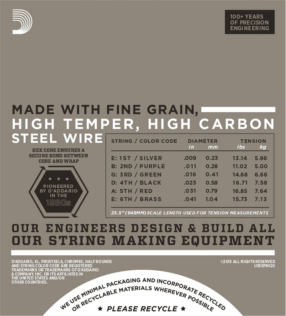 EPN120 PURE NICKEL ELECTRIC GUITAR STRINGS SUPER LIGHT 9-41