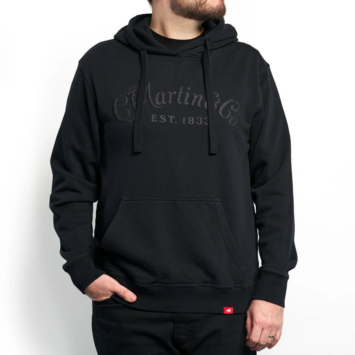 Kapuzen-Sweatshirt Ton-in-Ton Schwarz M