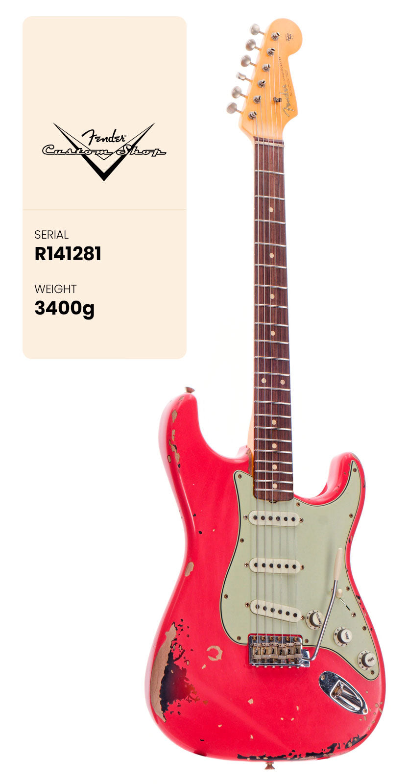 Stratocaster Michael Landau '63 FIESTA RED over 3-Color Sunburst Signature Artist 2025
