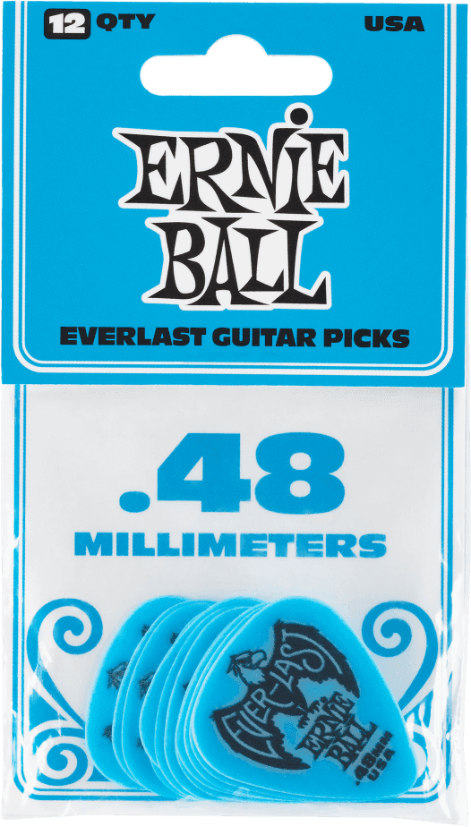 Plektren Everlast Beutel mit 12 Blau 0,48mm