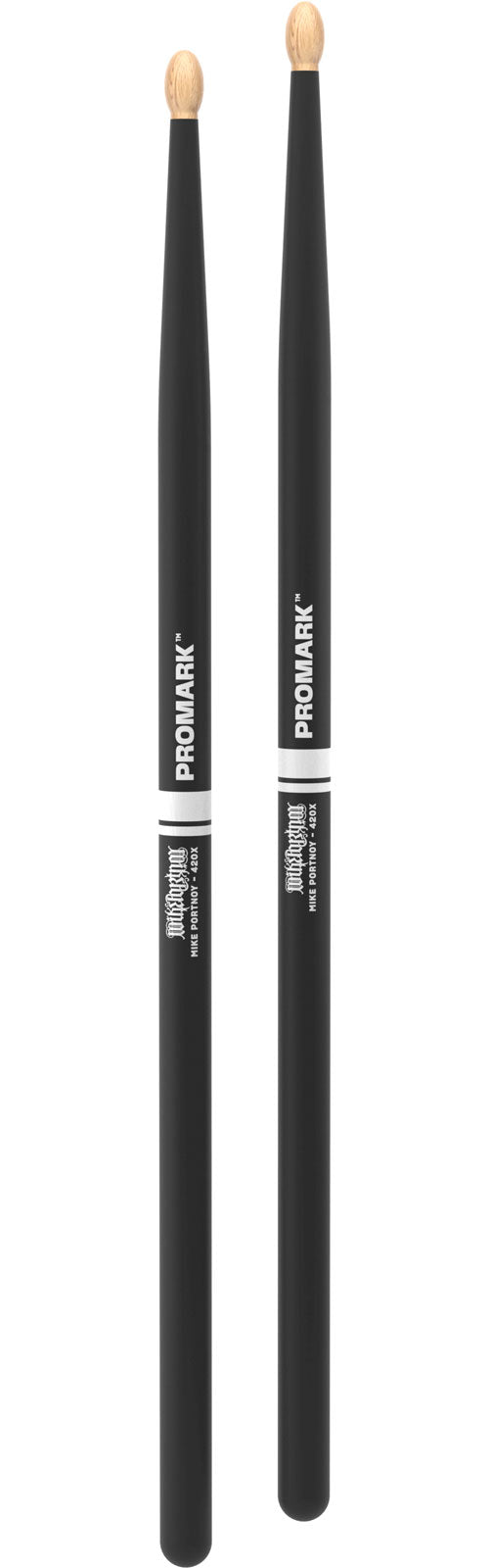 TXMP420XW-AG - Hickory-Schlagzeugstöcke mit ovaler Spitze Mike Portnoy ActiveGrip 420X