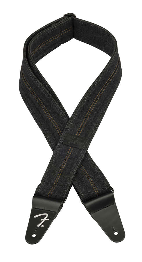 x Wrangler Denim-Gurt Verwaschenes Schwarz Ziernaht