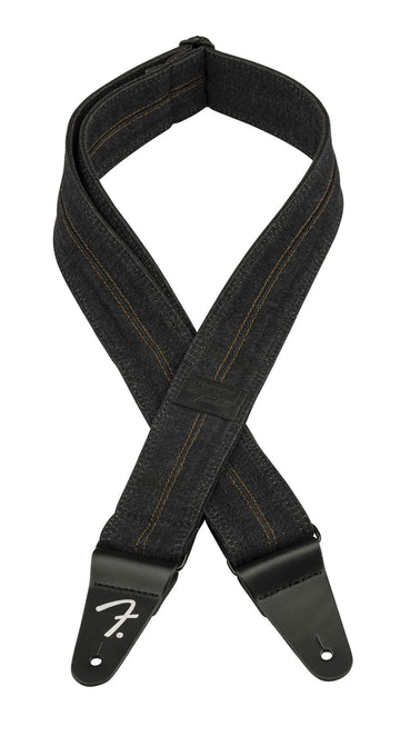 x Wrangler Denim-Gurt Verwaschenes Schwarz Ziernaht