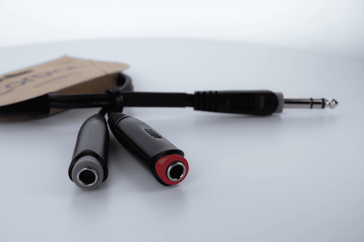 Kabel Y Abzweigkabel Stereo-Klinke Stecker / 2 Mono-Klinken Buchsen 30 cm