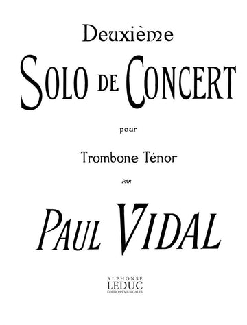 VIDAL PAUL - SOLO N°2 DE CONCERT - TROMBONE & PIANO