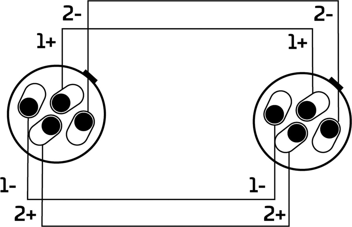 Lautsprecherkabel Speakon 4-polig 4x 4 mm - 10m