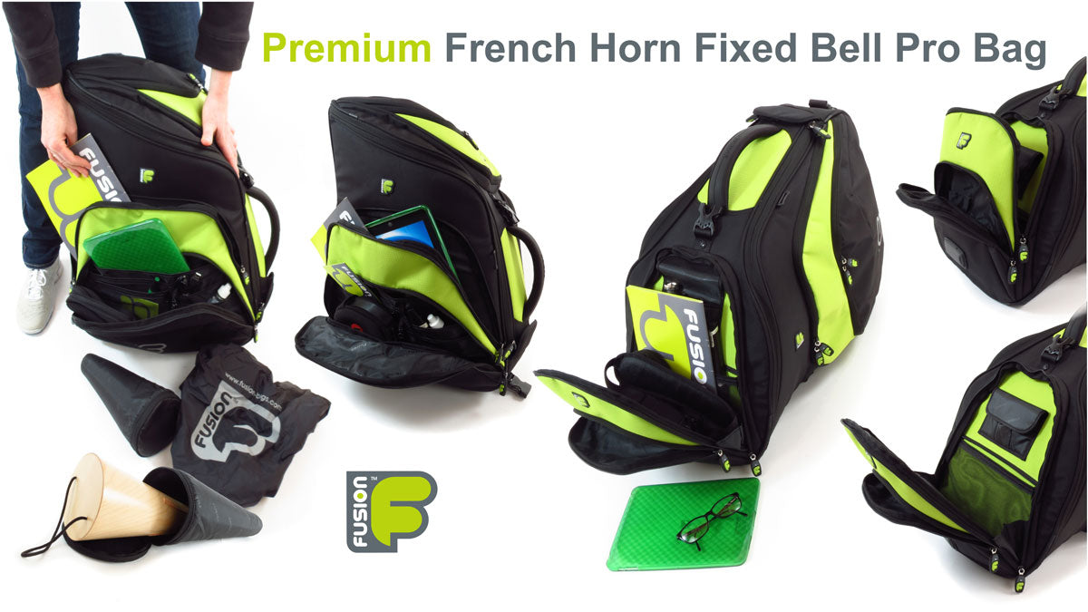 Premium Pro Black/Green Horn (Fixed Bell) Case