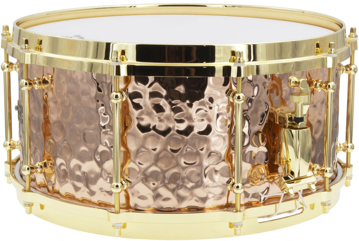 BZH-6514DHBR - Snare Drum 14" x 6.5" - Gehämmerter Bronze-Kessel - Gegossener Spannreifen