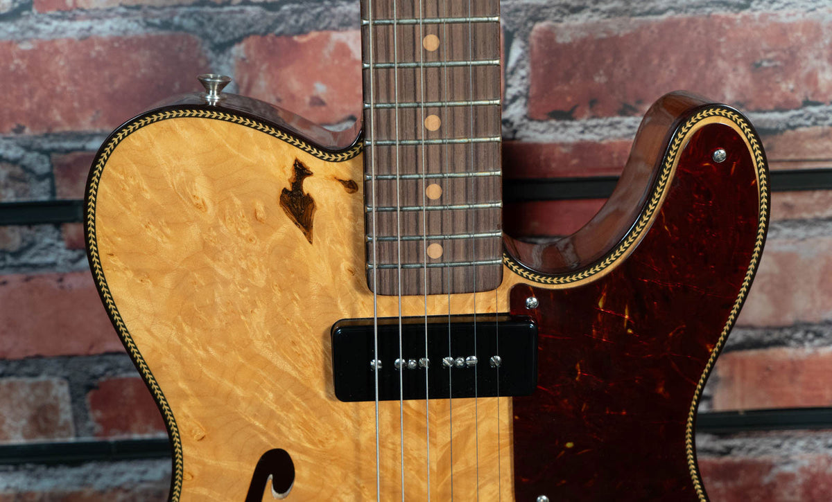 Telecaster Dual P90 Ahornmaser NOS Gealtertes Natur Artisan