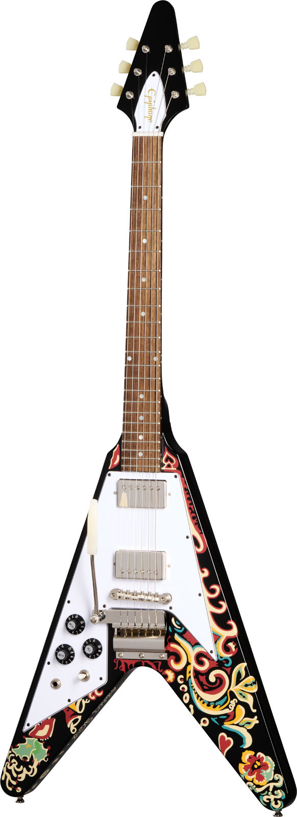 Flying V Signature Jimi Hendrix "Love Drops" Lh Ebenholz