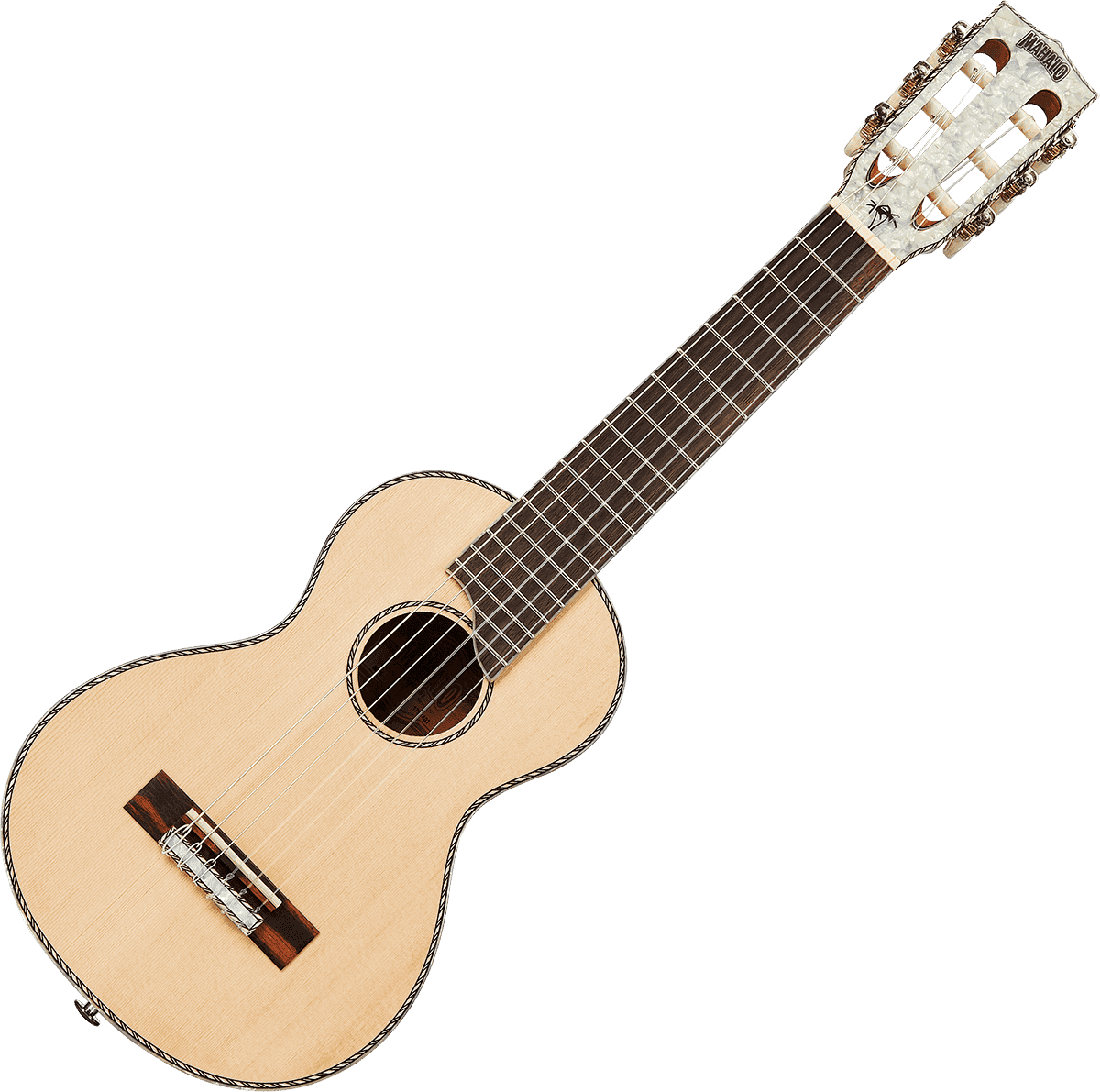 Guitalele Natur Perlenkopf + Hülle