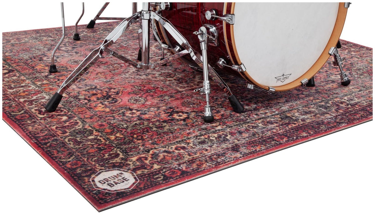 Freie Aufhà¤ngung & 27dB Trittschallreduzierung - Drumteppich 1.50 x 1.30m - Persian Worn Red
