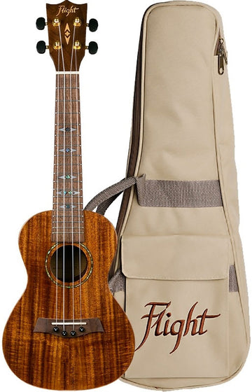 Flight: DUC445 Concert Acacia Ukulele (With Bag) -