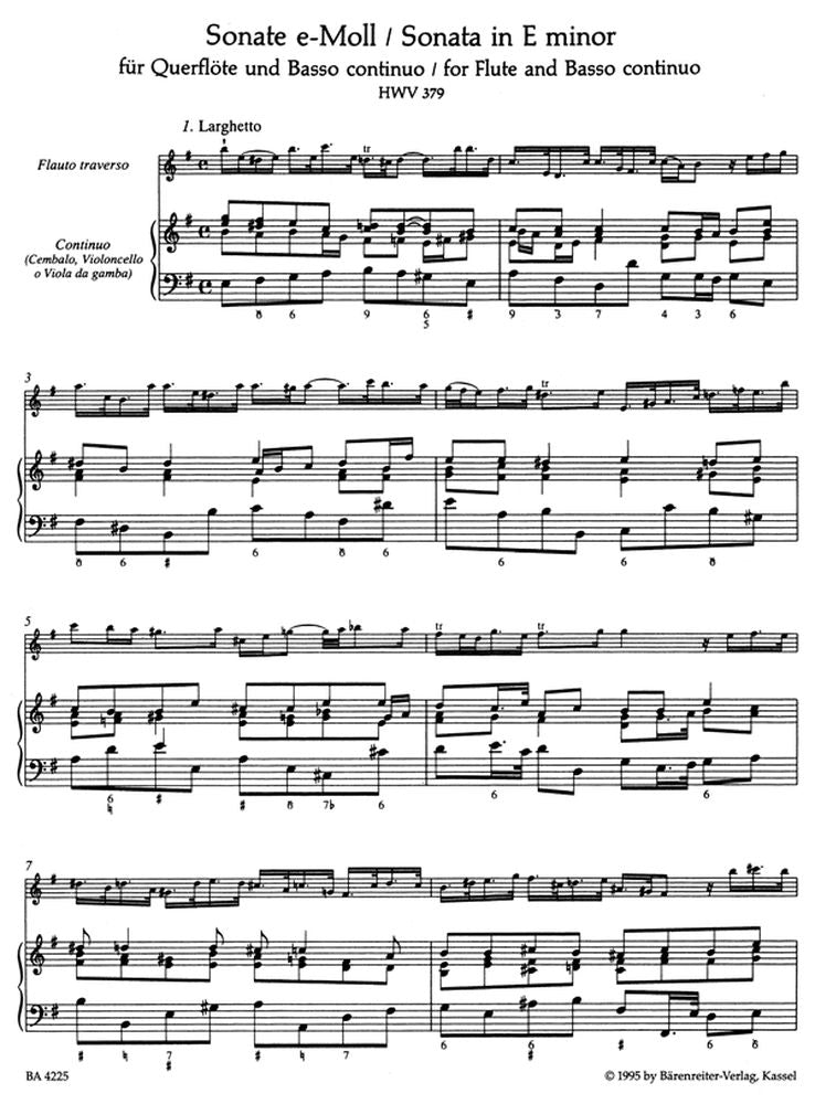 HAENDEL G.F. - ELF SONATEN - FLÖTE ET BASSO CONTINUO