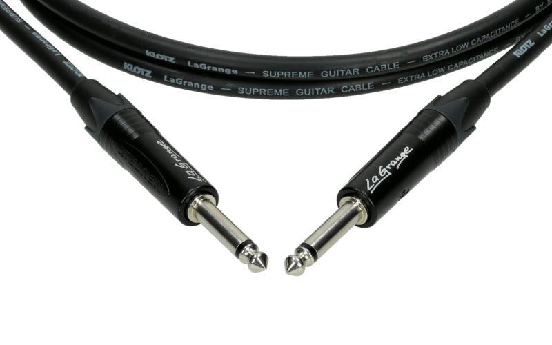 LA-grange Instrumentenkabel Schwarz 3M Mono-Klinke - Mono-Klinke