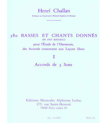 CHALLAN H. - 380 BASSES ET CHANTS DONNES VOL.9B REALISATION