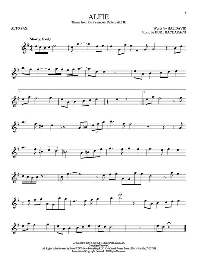 101 Filmerfolge - Altsaxofon